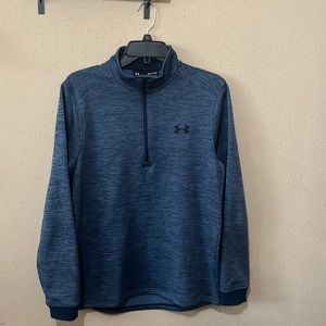 Under Armour Cold Gear Quarter Zip Pullover Sweatshirt in Blue Men’s Small